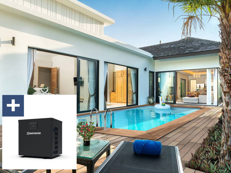 Aruba 120 rectangular wooden pool - 5.00 x 3.00 x 1.24 m + 3.5 kw/h heat pump