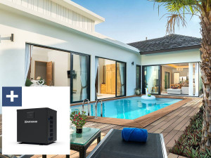 Aruba 140" rectangular wooden pool - 5.00 x 3.00 x 1.38 m + 3.5 kw/h heat pump