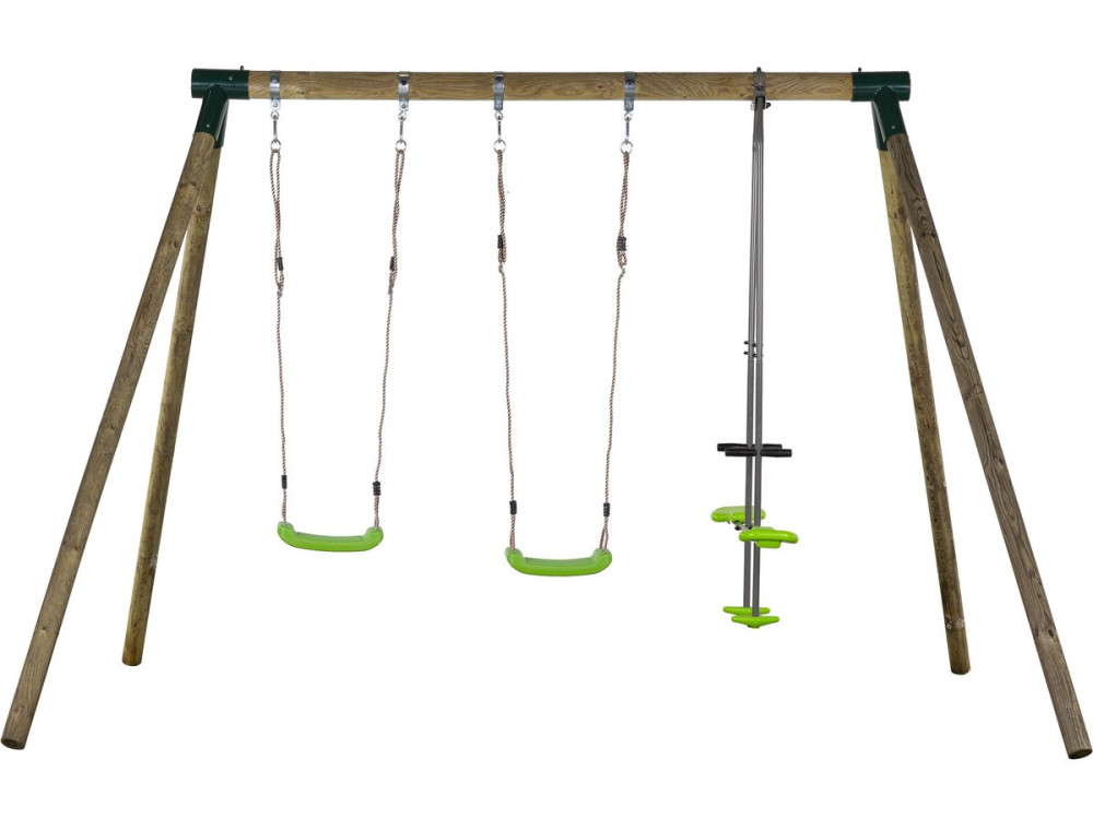 Lana wooden swing - With 2 swings and 1 vis-à-vis.