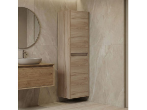 "Side 40" Bathroom Cabinet - 40 x 27 x 138 cm - Oak 2