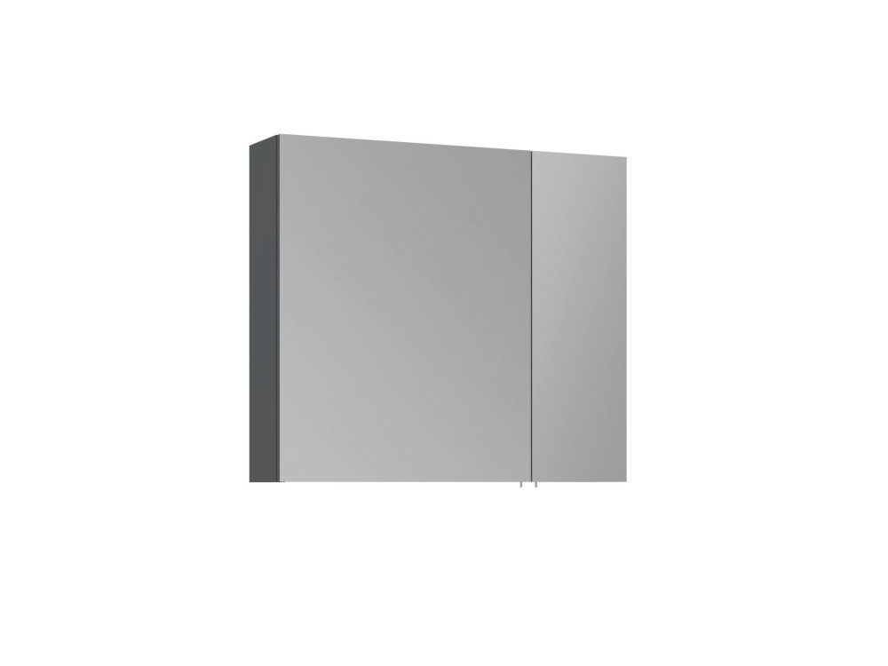 "Side 80" Bathroom Cabinet with Mirror - 79 x 16 x 66 cm - Matte Anthracite