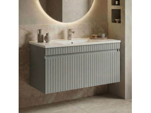 "Tivoli 100" Vanity Cabinet - 100 x 45 x 57 cm - Matte Cashmere 2