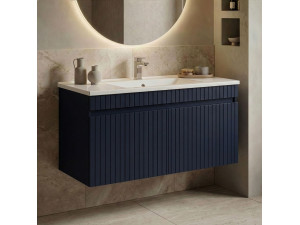 "Tivoli 100" Vanity Cabinet - 100 x 45 x 57 cm - Matte Navy Blue 2