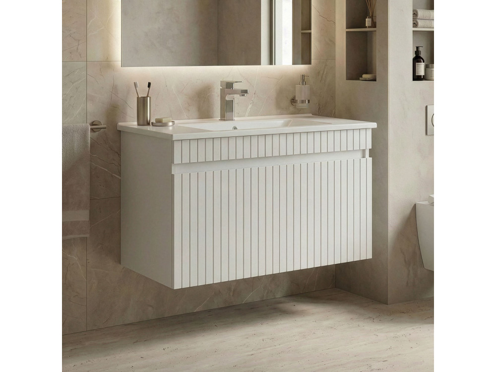 "Tivoli 85" Vanity Cabinet - 85 x 45 x 57 cm - Matte White