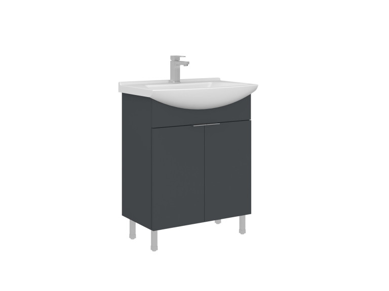 "Purus 65" Vanity Cabinet - 65 x 50 x 83 cm - Matte Anthracite