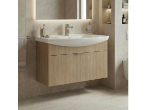 "Purus 80" Vanity Cabinet - 80 x 50 x 58 cm - Sonomo Oak 2