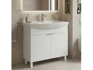 "Purus 80" Vanity Cabinet - 80 x 50 x 83 cm - White 2