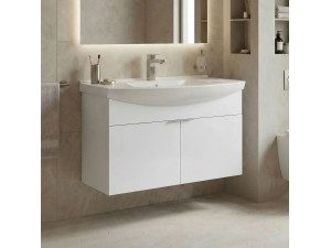 "Purus 80" Vanity Cabinet - 80 x 50 x 58 cm - White 2