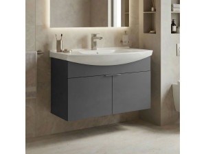 "Purus 80" Vanity Cabinet - 80 x 50 x 58 cm - Matte Anthracite 2