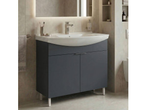 "Purus 80" Vanity Cabinet - 80 x 50 x 83 cm - Matte Anthracite 2