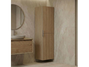 "Purus Desna 40" Bathroom Cabinet - 40 x 32 x 138 cm - Sonomo Oak 2