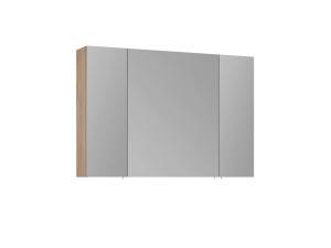 "Side 100" Bathroom Cabinet with Mirror - 100 x 16 x 66 cm - Oak