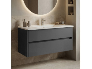 "Side 100 v3" Vanity Cabinet - 100 x 45 x 52 cm - Matte Anthracite 2