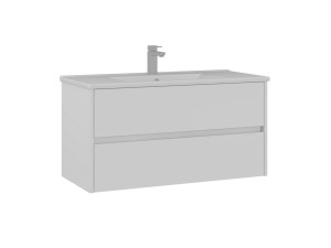 "Side 100 v3" Vanity Cabinet - 100 x 45 x 52 cm - Matte White