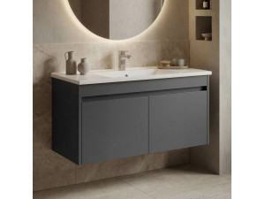 "Side 100 v3" Vanity Cabinet - 100 x 45 x 52 cm - Matte Anthracite 2