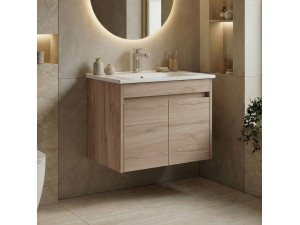 "Side 65 v2" Vanity Cabinet - 65 x 45 x 52 cm - Oak 2