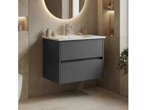 "Side 65 v2" Vanity Cabinet - 65 x 45 x 52 cm - Matte Anthracite 2