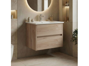 "Side 65 v2" Vanity Cabinet - 65 x 45 x 52 cm - Oak 2