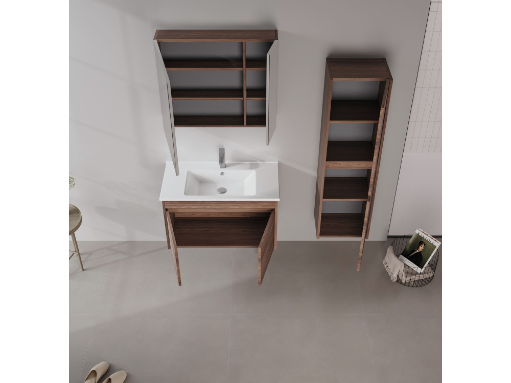 "Side 85 v2" Vanity Cabinet - 85 x 45 x 52 cm - Dark Walnut