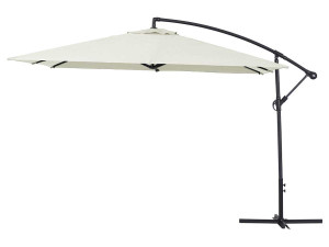 Overhanging Aluminium garden Parasol - "llios 3 " - Square -  9'10" x 9'10"- Cream