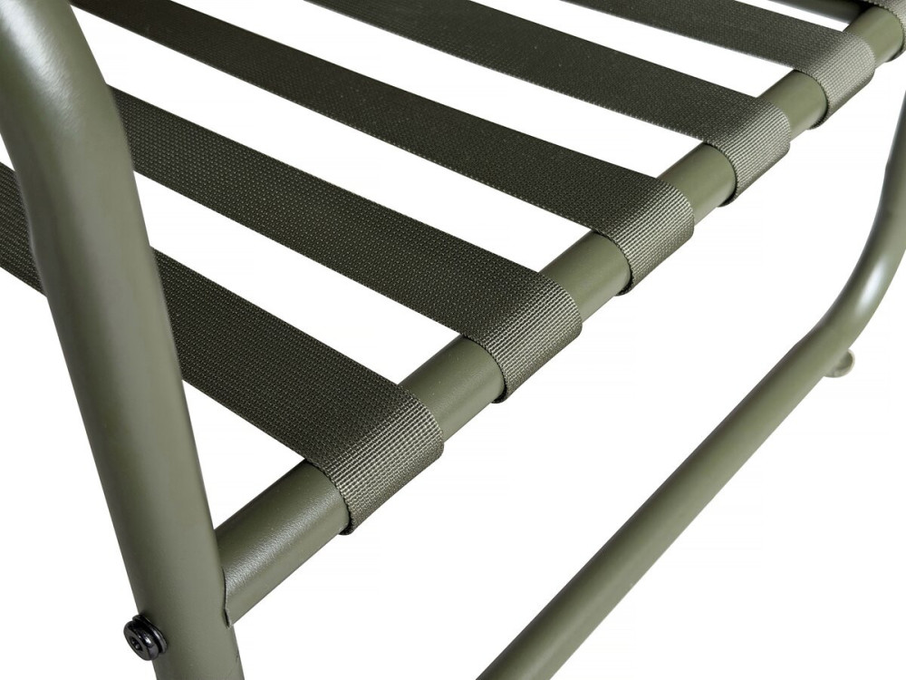 Sora" metal garden furniture set with cushions - 4 seater - Green