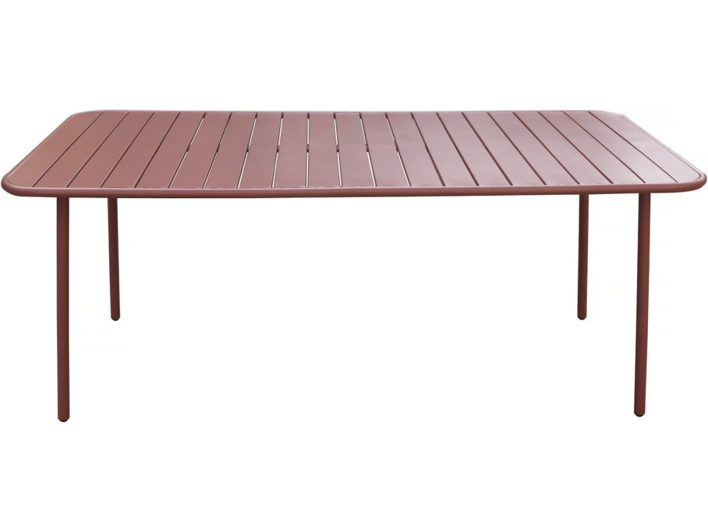 Bilbao metal garden table - 180 x 90 x 71 cm - Terracotta