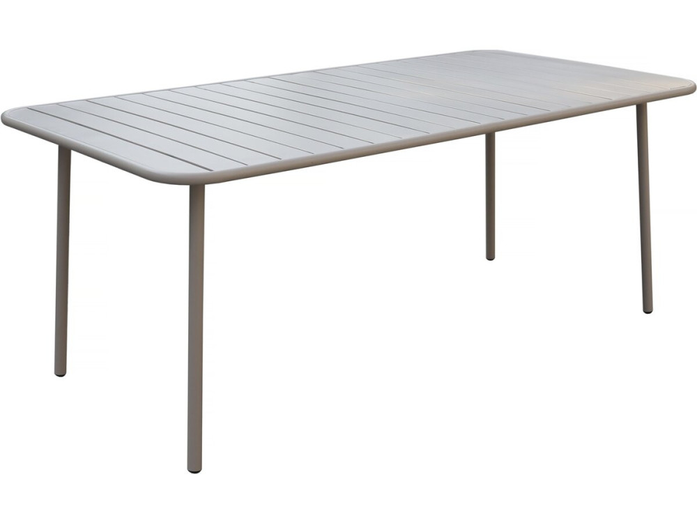 "Bilbao" metal garden table - 180 x 90 x 71 cm - Taupe
