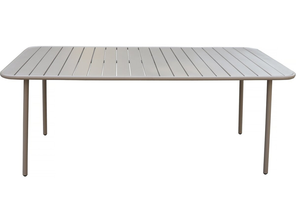 "Bilbao" metal garden table - 180 x 90 x 71 cm - Taupe