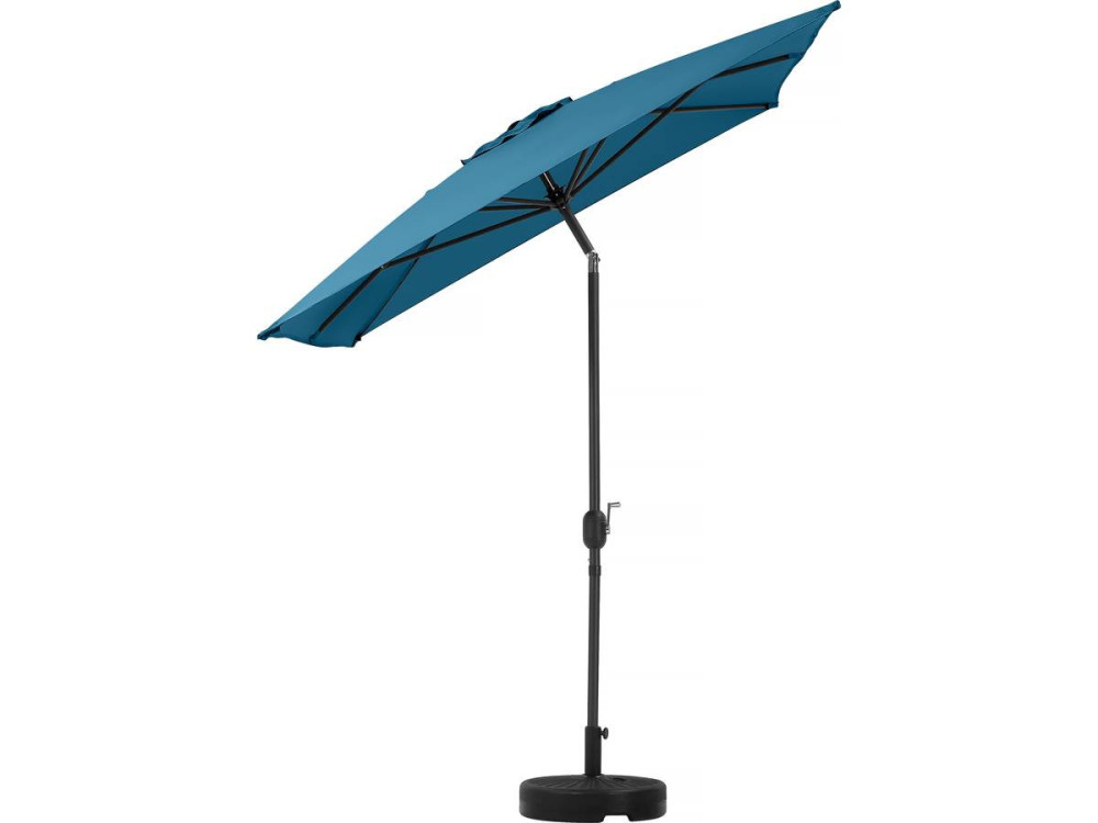 Garden parasol umbrella "Sol 2"" - Rectangular - 2 x 3 m - Blue - Base stand included