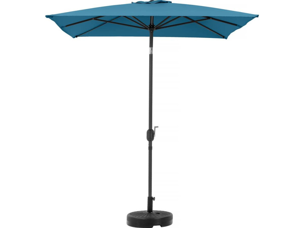 Garden parasol umbrella "Sol 2"" - Rectangular - 2 x 3 m - Blue - Base stand included