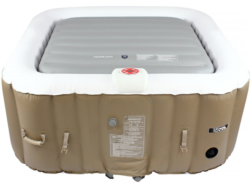 Inflatable Hot Tub Cover - 111 x 113 cm - Gray