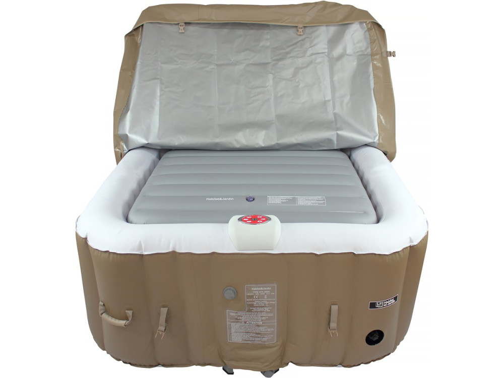 Inflatable Hot Tub Cover - 111 x 113 cm - Gray