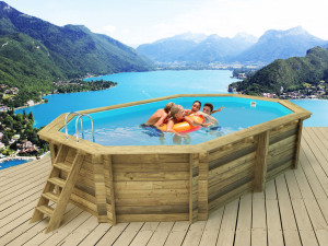 "Miami 130" Wooden Pool - 4.86 x 3.36 x 1.30 m 2