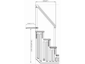 Single staircase for swimming pool 2