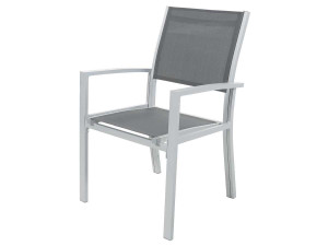 2 sets of Aluminium /Textelene Garden Armchairs  "Tropic" - Phoenix - Dark grey 2