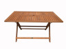 Hong Kong" exotic wood folding table - Maple - 135 x 80 cm - Light brown
