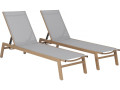 Elysia" aluminium sunlounger - Black - Grey