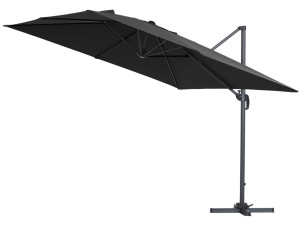 Garden Hanging umbrella Alu "Sun 3" - Square - 3 x 3 m - black- Slabs included 2