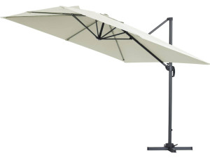 Deported outdoor Alu garden umbrella "Sun 3" - Square - 3 x 3 m - Ecru + protective cover 2
