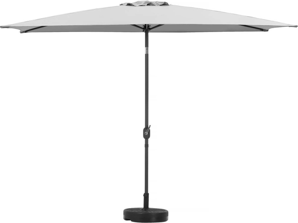 Garden parasol umbrella "Sol 2"" - Rectangular - 2 x 3 m - Grey - Base stand included