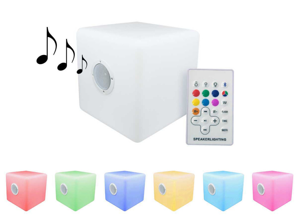 "Cuba 1" Bluetooth garden LED lighting and sound - 40 x 40cm