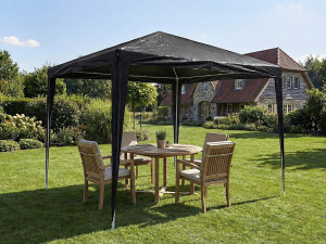 Natacha 3" garden arbour - 3 x 3 m - Grey 2