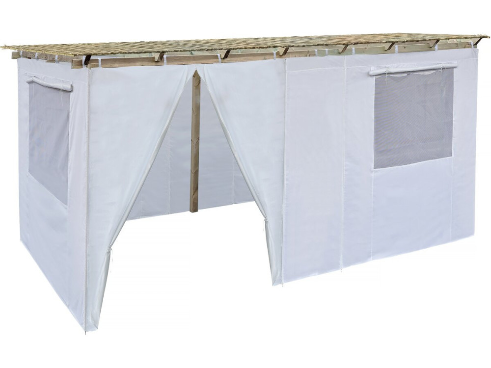 Wooden Sukkah 3 x 5 m with fabric - Kosher lemaehadrin - Skhah Not Included