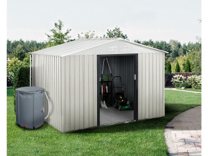 Nebraska" metal garden shed - 5,29m² with gutter and water collector 2