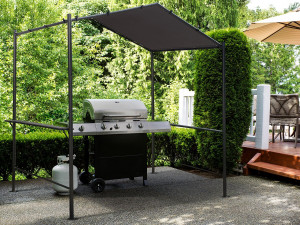 Pergola arbor for barbecue - 277 x 149 cm - Anthracite 2