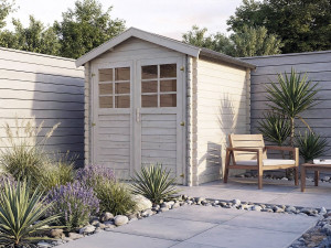 Beaumont" wooden garden shed - 4.48 m² - 223 x 201 cm - 28 mm 2
