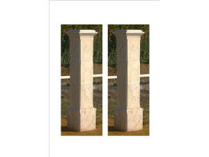 Set of 2 "Tradition" gate pillars - 41 x 41 x 200 cm 2