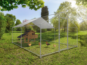 Hen pen 9 m² wire mesh 3 x 3 x 2 M galvanized steel 2