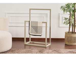 Gediz" metal towel rail - 25 x 60 x 90 cm - Taupe 2
