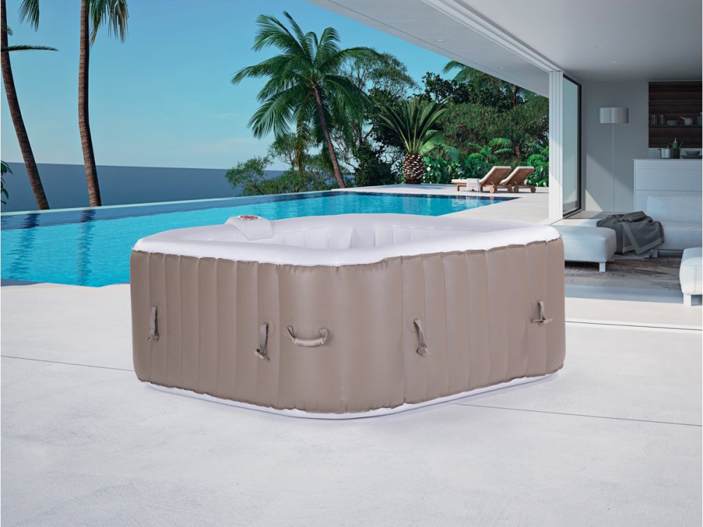 Inflatable PVC Spa 'Monac' - 6 People - Taupe / Beige